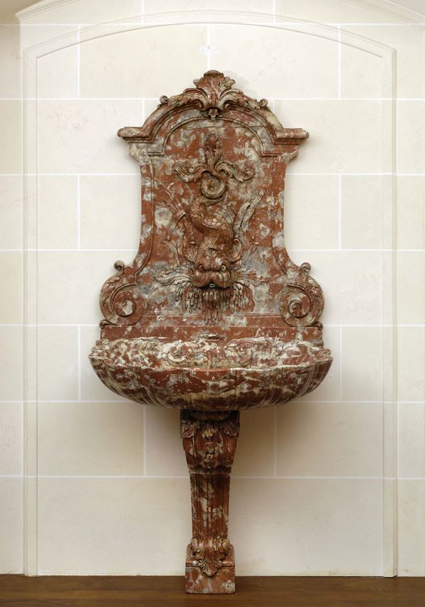 A baroque marble fountain  | MasterArt